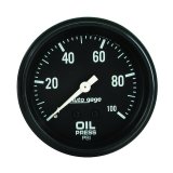 Autometer AutoGage 2-5/8in Mechanical Black 0-100 PSI Oil Pressure Gauge thumbnail 3