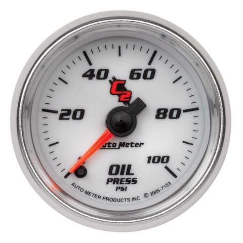 Autometer C2 52mm 100 PSI Electronic Oil Pressure Gauge thumbnail 2