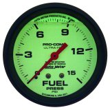 Autometer Ultra-Nite 2-5/8in 15psi Mechanical Glow In The Dark Fuel Pressure Gauge thumbnail 6