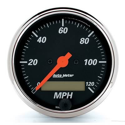 Autometer Designer Black 3-1/8in Electronic Programmable 120MPH Speedometer