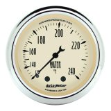 Autometer 2-1/16 inch Mechanical Antique Beige Water Temp Gauge 120-240 Deg F thumbnail 3