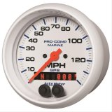 Autometer Gauge GPS Speedometer 3-3/8in 140 MPH Marine White Gauge thumbnail 1