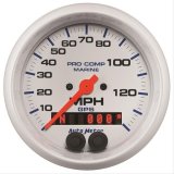 Autometer Gauge GPS Speedometer 3-3/8in 140 MPH Marine White Gauge thumbnail 3