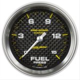 Autometer Marine Carbon Fiber 2-1/16in 15 PSI Digital Stepper Motor Fuel Pressure Gauge thumbnail 1