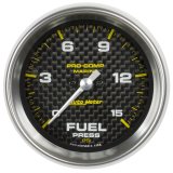 Autometer Marine Carbon Fiber 2-1/16in 15 PSI Digital Stepper Motor Fuel Pressure Gauge thumbnail 2