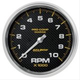 Autometer Marine Carbon Fiber 5in 10K RPM In-Dash Tachometer Gauge thumbnail 2
