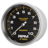 Autometer Marine Carbon Fiber 5in 10K RPM In-Dash Tachometer Gauge thumbnail 4