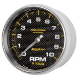 Autometer Marine Carbon Fiber 5in 10K RPM In-Dash Tachometer Gauge thumbnail 9