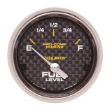 Autometer Marine Carbon Fiber 2-1/16in 240-33 Ohms Electric Fuel Level Gauge thumbnail 2