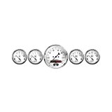Auto Meter Speedometer 3-3/8in and 2-1/16in 5 Piece Old Tyme White Gauge Kit thumbnail 1