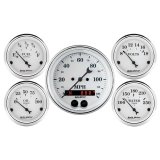 Auto Meter Speedometer 3-3/8in and 2-1/16in 5 Piece Old Tyme White Gauge Kit thumbnail 8