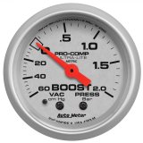 Autometer Ultra-Lite 52mm 60cm/HG-2.0Bar Mechanical Vacuum/Boost Gauge thumbnail 1