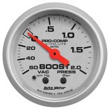 Autometer Ultra-Lite 52mm 60cm/HG-2.0Bar Mechanical Vacuum/Boost Gauge thumbnail 2