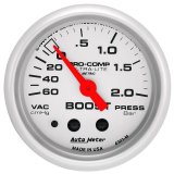 Autometer Ultra-Lite 52mm 60cm/HG-2.0Bar Mechanical Vacuum/Boost Gauge thumbnail 7