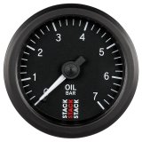 Autometer Stack Instruments 52mm 0-7 BAR M10 (M) Mechanical Oil Pressure Gauge - Black thumbnail 2