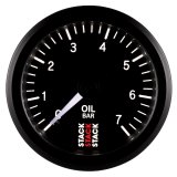 Autometer Stack Instruments 52mm 0-7 BAR M10 (M) Mechanical Oil Pressure Gauge - Black thumbnail 3