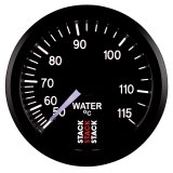 Autometer Stack Instruments 52mm 50-115 Celsius 3/8 BSPT (M) Mechanical Water Temp Gauge - Black thumbnail 4