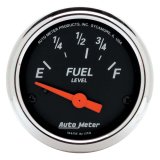 Autometer Designer Black Fuel Level Gauge 2-1/16in Electrical 70 Ohms E / 10 Ohms F - 90 Deg Sweep thumbnail 5