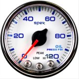 Autometer Spek-Pro 2-1/16in 0-120 PSI Digital Stepper Motor w/Peak & Warn Oil Pressure Gauge thumbnail 4