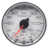Autometer Spek-Pro 2-1/16in 0-120 PSI Digital Stepper Motor w/Peak & Warn Oil Pressure Gauge thumbnail 8