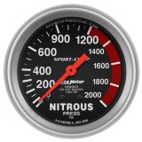 Autometer 2-5/8in 0-2000 PSI Mechanical Nitrous Pressure Sport-Comp Gauge thumbnail 3