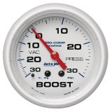 Autometer Marine White Gauge 2-5/8in Mechanical Vacuum/Boost Gauge 30INHG-30PSI thumbnail 8