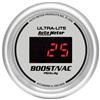 Autometer Ultra-Lite 2-1/16in 30INHG-30PSI Digital Silver Dial Vacuum/Boost Gauge w/ Red Led thumbnail 6