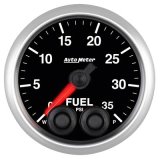 Autometer Elite 2-1/16in 0-35 PSI Fuel Pressure Stepper Motor w/ Peak & Warn thumbnail 1