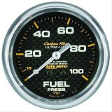 Autometer Carbon Fiber 66.7mm 0-15 PSI W/O ISO Fuel Pressure Gauge thumbnail 1