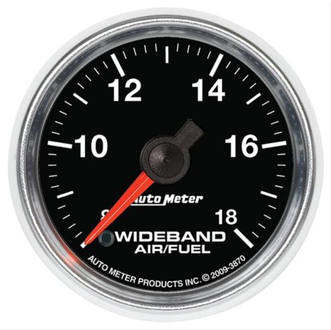 Autometer GS 52mm Analog 8:1-18:1 Air/Fuel Ratio Wideband Gauge thumbnail 1
