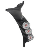 Autometer 99-06 Ford Powerstroke/SD Black Triple Pillar Ultra-Lite Gauge Kit thumbnail 4