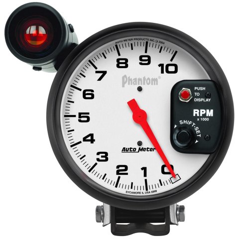 Autometer Phantom 5 inch 10000 RPM Shift-Lite Tach thumbnail 1