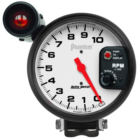 Autometer Phantom 5 inch 10000 RPM Shift-Lite Tach thumbnail 3
