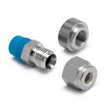 Autometer Thermocouple Compress Fitting 1/4in / 1/8in NPTF Male w/Weld Boss thumbnail 4