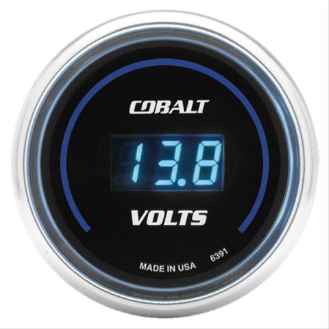 Autometer Cobalt 52mm Digital Voltmeter 8-19 Volts Gauge