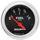 Autometer Traditional Chrome 2-1/16in 33 Ohm - 240 Ohm Full Electrical Fuel Level Gauge thumbnail 1