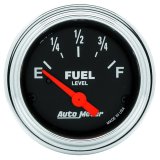 Autometer Traditional Chrome 2-1/16in 33 Ohm - 240 Ohm Full Electrical Fuel Level Gauge thumbnail 4
