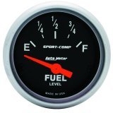 Autometer 2-1/16in 0 OHM E to 30 OHM F Electric Sport-Comp Fuel Level Gauge thumbnail 2