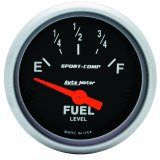 Autometer 2-1/16in 0 OHM E to 30 OHM F Electric Sport-Comp Fuel Level Gauge thumbnail 3