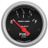 Autometer 2-1/16in 0 OHM E to 30 OHM F Electric Sport-Comp Fuel Level Gauge thumbnail 4