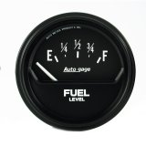 Autometer AutoGage 2-5/8in 0-90 Short Sweep Electrical Fuel Level - Black thumbnail 2