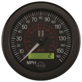 Autometer Stack Instruments 88MM 0-160 MPH / 260 KM/H Programmable Speedometer - Black thumbnail 2