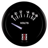 Autometer Stack Instruments 52mm 8-18V Electric Battery Voltage Gauge - Black thumbnail 3