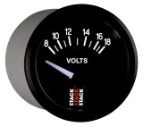 Autometer Stack Instruments 52mm 8-18V Electric Battery Voltage Gauge - Black thumbnail 7