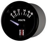 Autometer Stack Instruments 52mm 8-18V Electric Battery Voltage Gauge - Black thumbnail 9