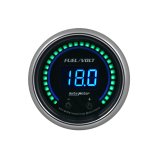 Autometer 52.4mm Black Switchable 0-100 Fuel Level / 8-18V Voltmeter Cobalt Elite Digital Gauge thumbnail 1