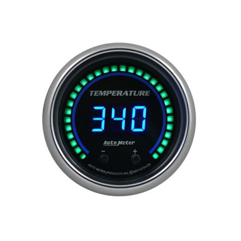 Autometer 52.4mm Black Switchable 60-340 Degrees F / 40-170 Degrees C Cobalt Elite Digital Gauge thumbnail 3