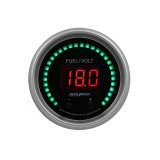 Autometer 52.4mm Black Switchable 0-100 Fuel Level / 8-18V Voltmeter Sport-Comp Elite Digital Gauge thumbnail 1