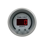 Autometer 52.4mm Silver Switchable 0-100 Fuel Level/8-18V Voltmeter Ultra-Lite Elite Digital Gauge thumbnail 2