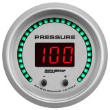 Autometer 52.4mm Silver Switchable 0-1600 PSI/0-110 BAR Fluid Pressure UltraLite Elite Digital Gauge thumbnail 4